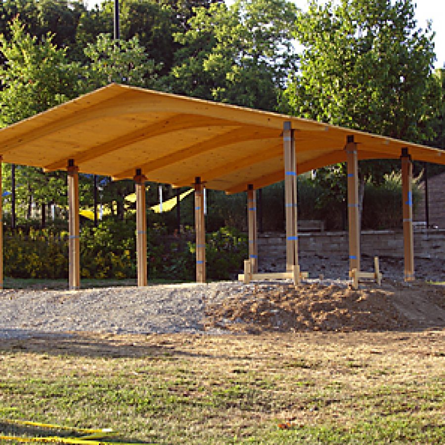 Pavilion work progressing