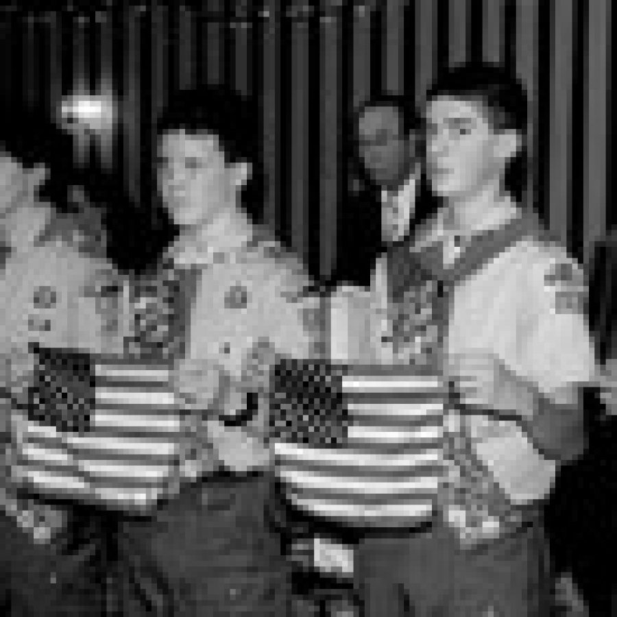 Boy Scouts from Troop 581 who were presented the Eagle Award, from left, are: Nick DiPietri, Jeff Panhorst, James Benson, Mike Rains and B.J. Rains.