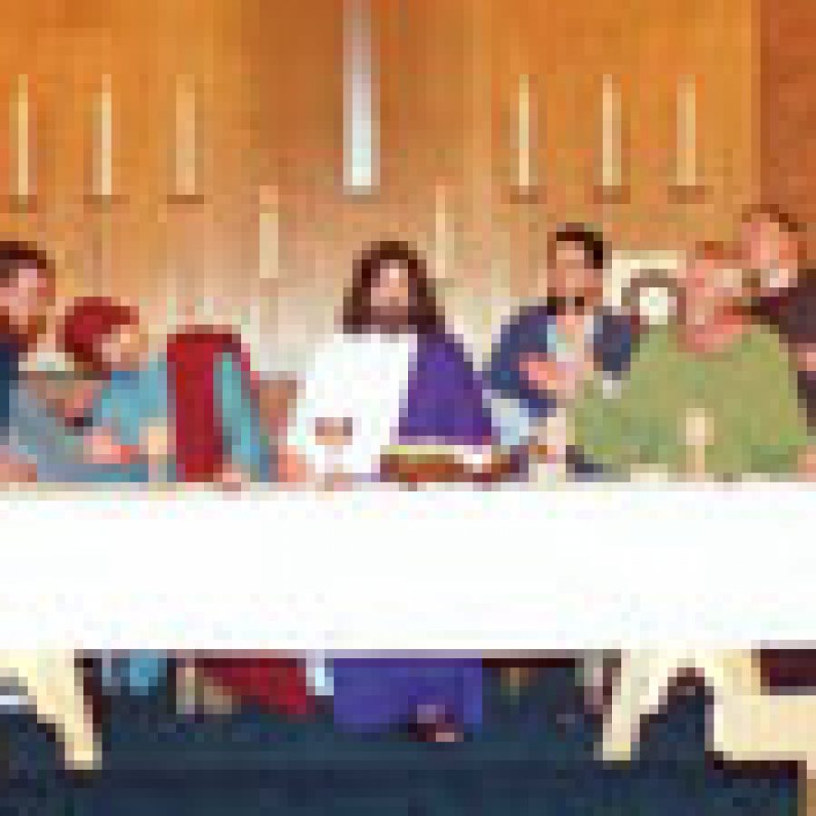 Members of Peace Lutheran Church, above, will offer a special rendition of Leonardo da Vincis Last Supper on Maundy Thursday, April 8, with their 12th annual presentation of The Living Last Supper. Each character will come to life as he ponders the question: Is it I that will betray my Lord?