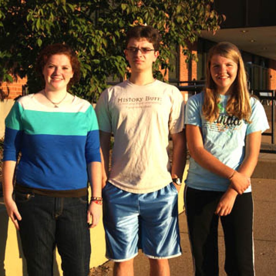 Four Mehlville School District students have been named Commended Students by the 2012 National Merit Scholarship Program. Mehlville High School senior Cody Maiden and Oakville High School seniors, from left, Emily Goeke, Michael Wiethop and Robin Niewoehner have received a Letter of Commendation from the National Merit Scholarship Corp. for their outstanding academic successes.